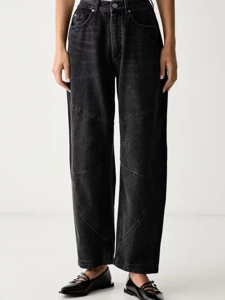 Adidas Originals jeansy barrel Denim Barrel czarne