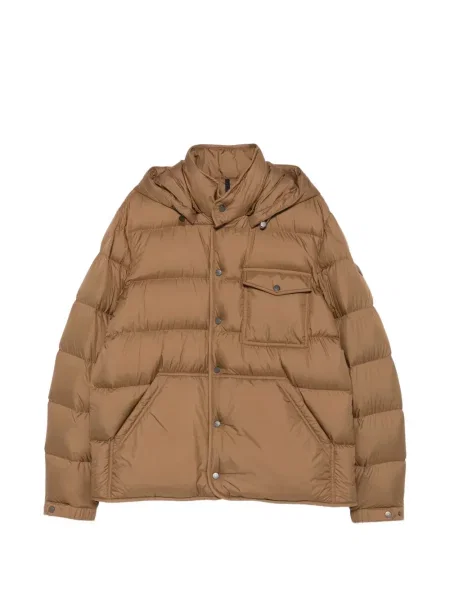Geacă Moncler cu glugă maro