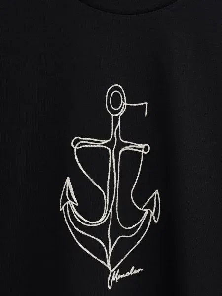 Tricou Moncler cu broderie negru