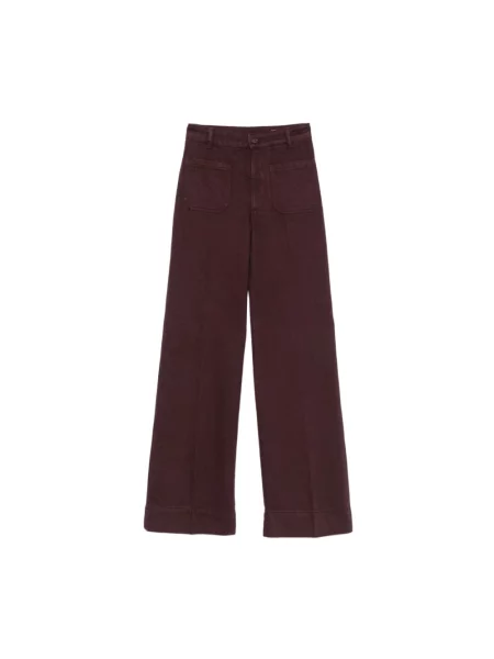 Szerokie jeansy Victoria Beckham fioletowe