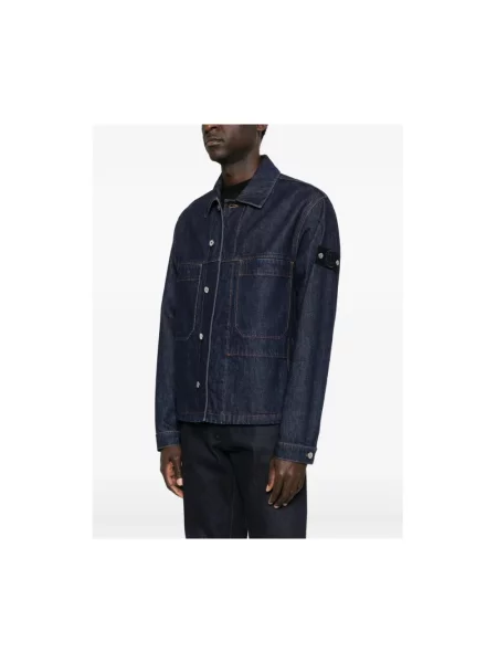 Kurtka jeansowa Stone Island z kamieniami niebieska
