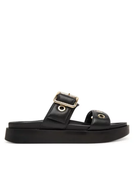 Шлепанцы Inuikii с пряжкой черные