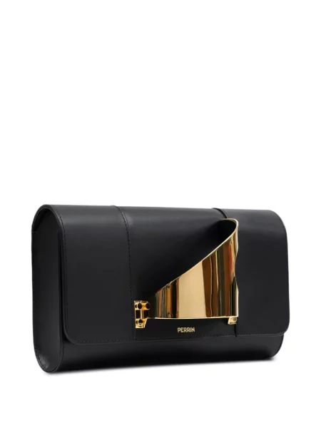 Clutch Perrin Paris κλασικό μαύρο