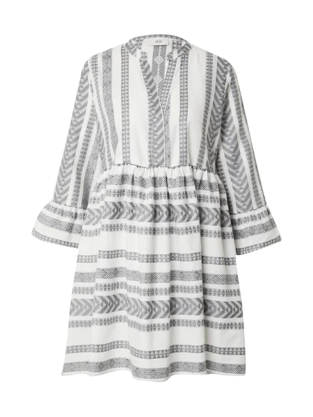 JDY Obleka siva bela