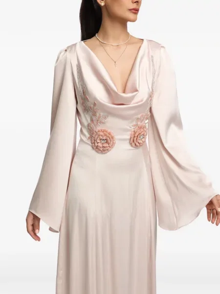 Rochie Miau By Clara Rotescu cu model floral roz