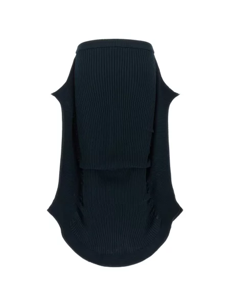 Fustă midi Issey Miyake tricotate albastru