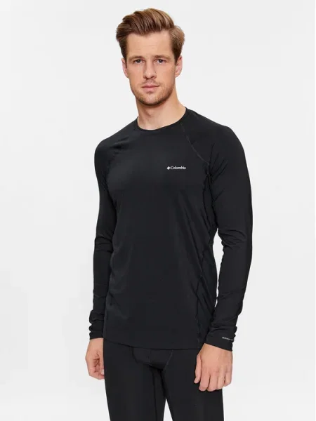 Columbia Lenjerie de corp termoactivă partea de sus Midweight Stretch Long Sleeve Top negru