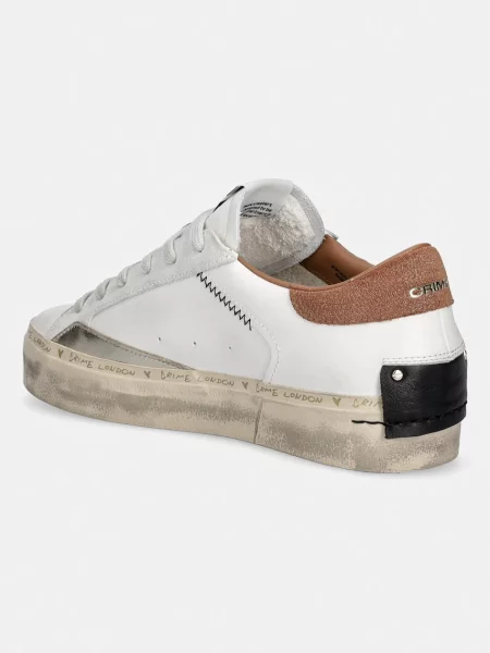 Crime London DISTRESSED PLATFORM sportcipő női bőr fehér