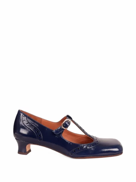 Pantofi cu toc Chie Mihara din piele de lac albastru