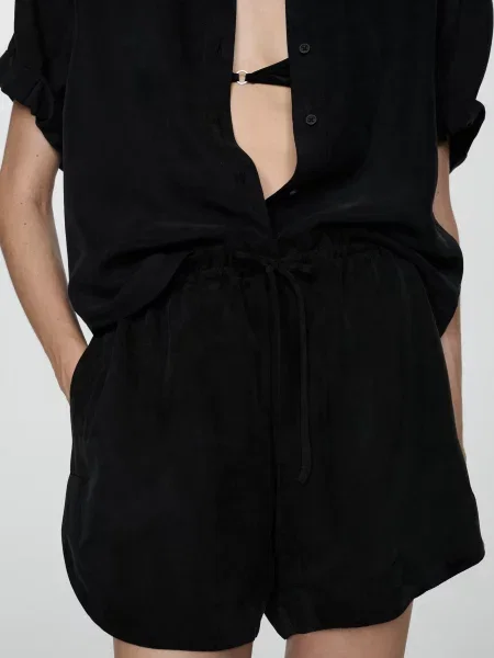 MANGO Шорти Купро чорний