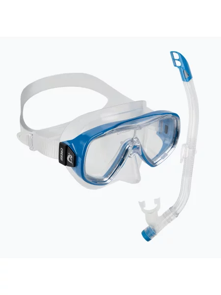 Cressi Ondina gyermek snorkel készlet + Top maszk + snorkel tiszta Méret: OS kék