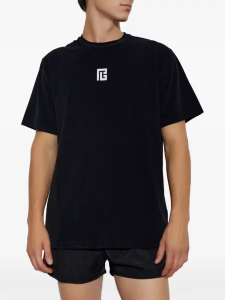Tricou Balmain cu broderie negru