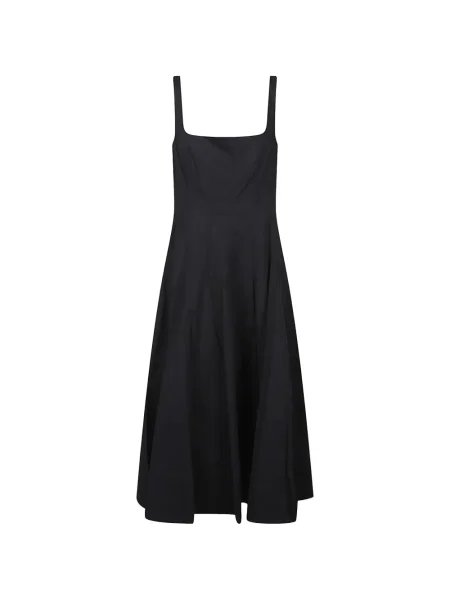 Rochie midi Staud fără mâneci până la genunchi de costum negru