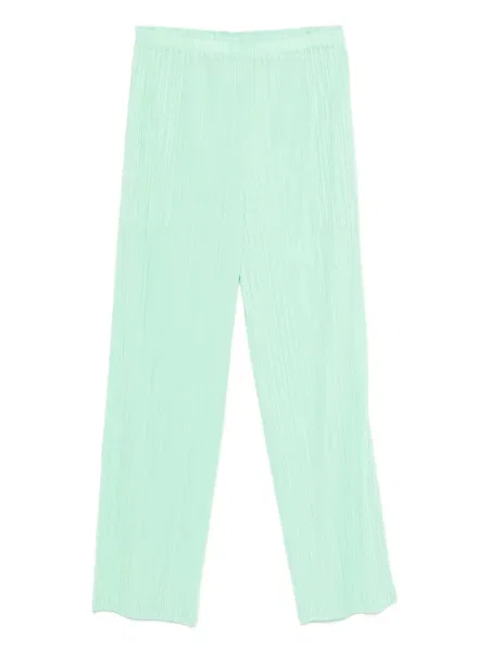 Pantaloni Pleats Please Issey Miyake plisate verde