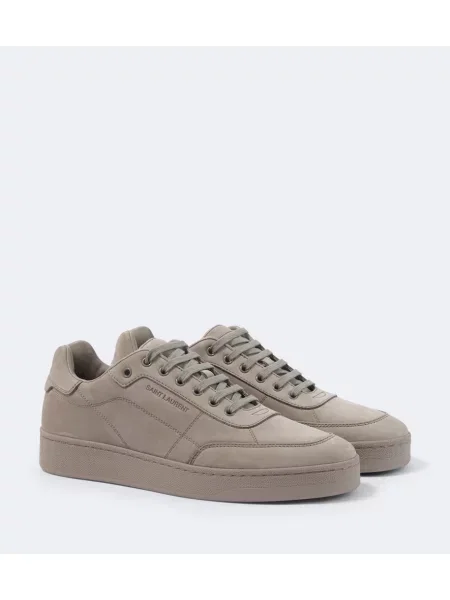Sneakerși Saint Laurent din piele de căprioară gri