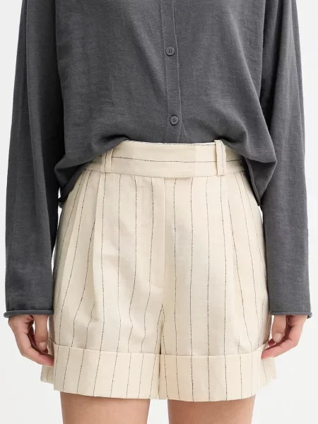Rag & Bone pantaloni scurți pentru femei din in Neila bej