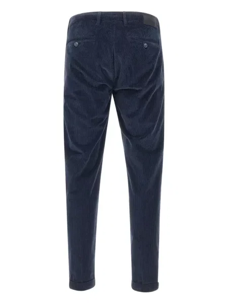 Pantaloni Re-hash de catifea cord albastru