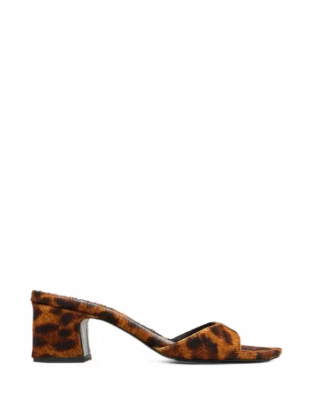 Sandale Schutz cu imagine cu model leopard maro