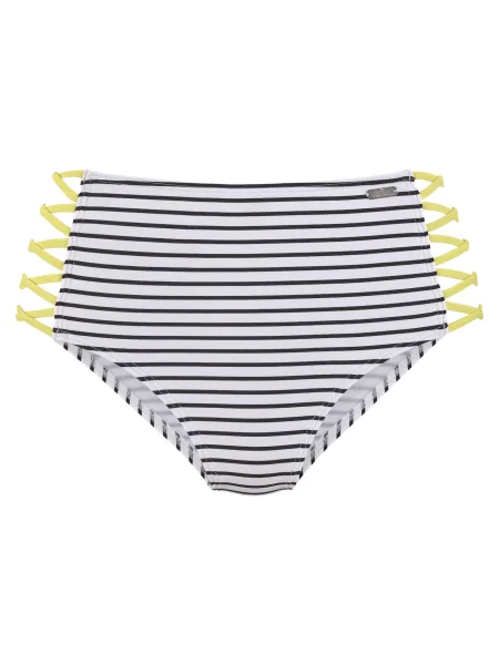 VENICE BEACH Bikinové nohavičky čierna žltá biela