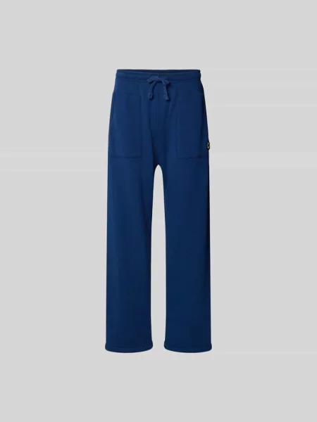 Spodnie dresowe o kroju straight fit z detalem z logo Kenzo granatowe