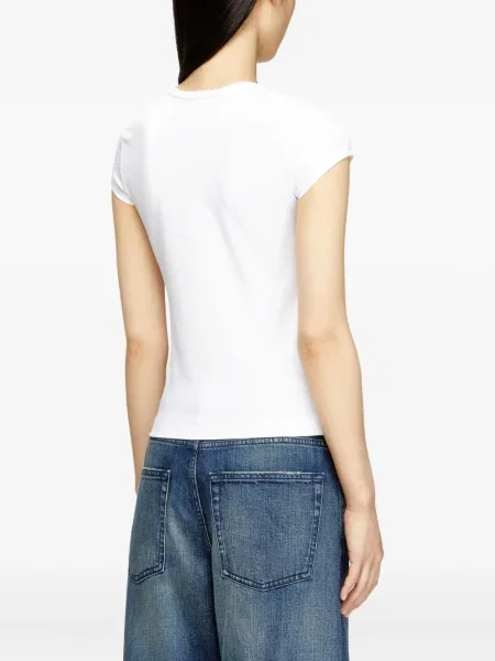 Tricou Diesel cu broderie alb