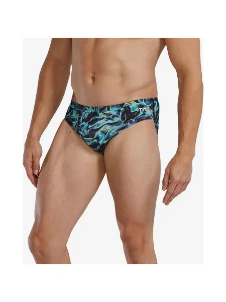Kąpielówki TYR Durafast Elite Brief niebieskie jasnoniebieskie 26 czarne