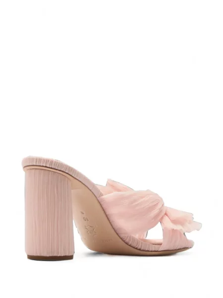 Papuci tip mules Loeffler Randall cu funde roz