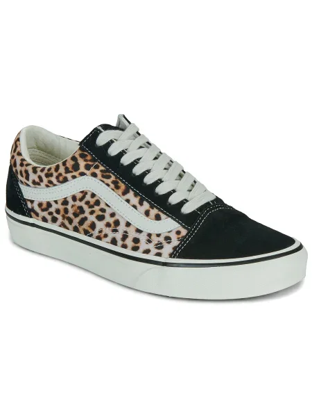 Tenisky Vans Old Skool s leopardím vzorom čierna