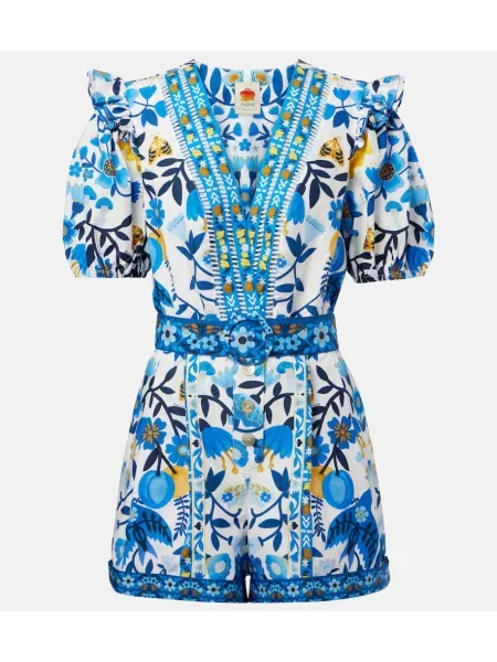 Salopetă Farm Rio cu imagine albastru