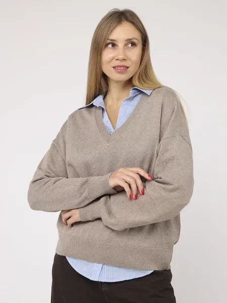 Джемпер YUKI бавовна/акрил бежевий