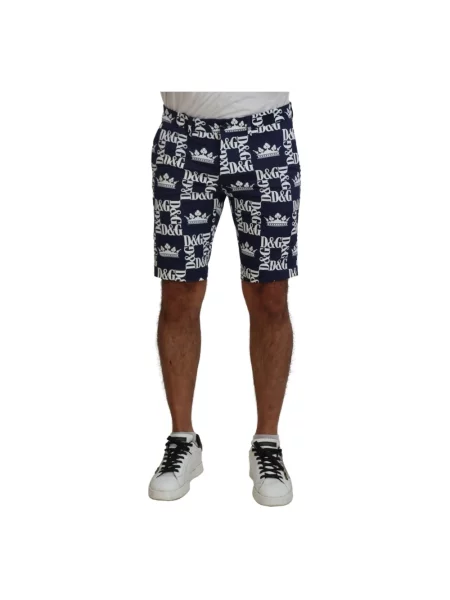 Szorty Dolce And Gabbana z logo niebieskie