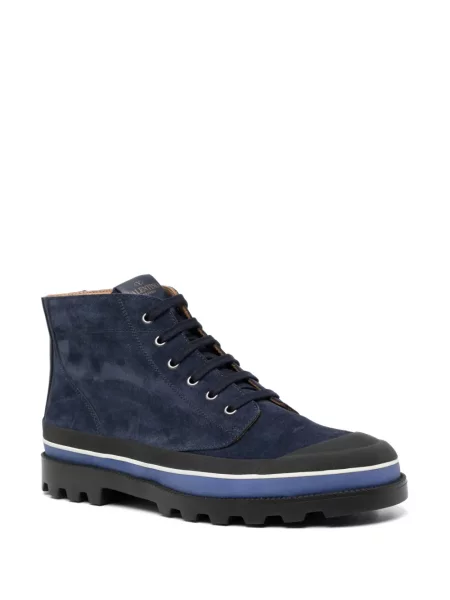 Botine Valentino Garavani cu vârf rotund albastru