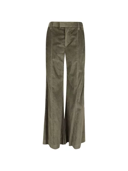 Pantaloni Brunello Cucinelli de catifea cord verde