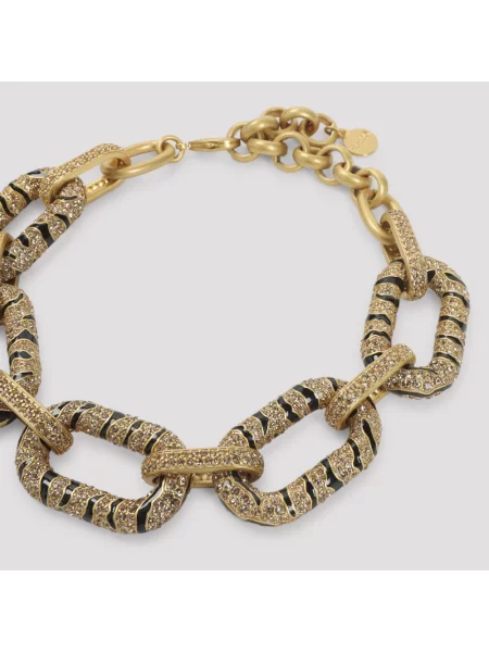 Naszyjnik Roberto Cavalli skórzany brązowy