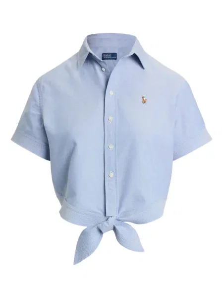 Cămașă Polo Ralph Lauren din țesătură twill cu dungi lungă albastru