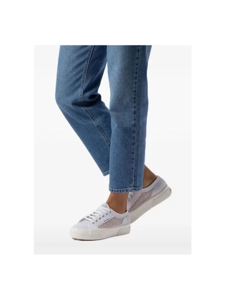 Sneakersy Superga z siateczką białe