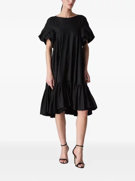 Rochie midi Vera Wang cu volane negru