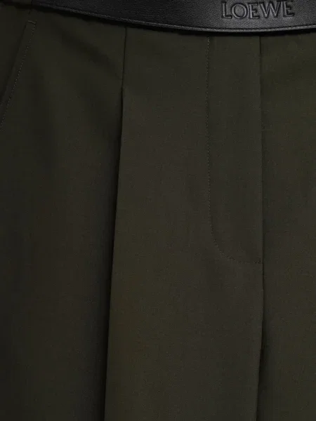 Pantaloni Loewe din piele verde
