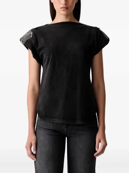 Top Liu Jo din jerseu negru