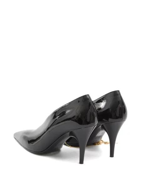 Pantofi cu toc Gucci din piele de lac negru