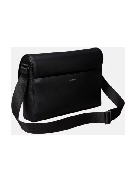 Calvin Klein Saszetka Emblem Hw Flap Messenger czarny