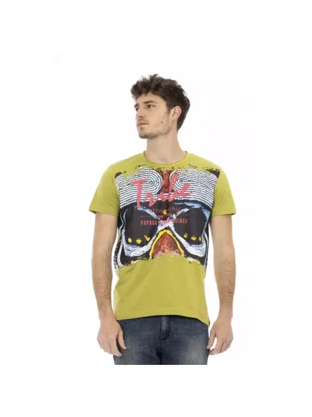 Koszulka Trussardi casual z krótkim rękawem zielona