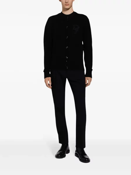 Pulover Dolce & Gabbana cu decolteu rotund negru