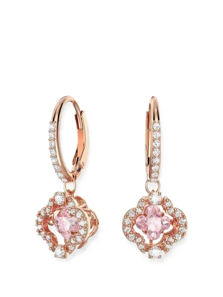 Cercei Swarovski cu model floral
