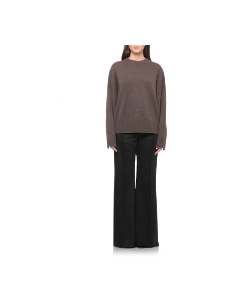 Sweter Loulou De Saison z kaszmiru brązowy