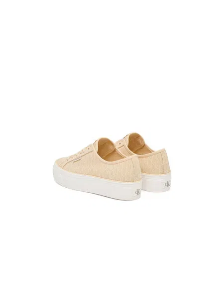 Sneakersy Calvin Klein Vulc Flatf Laceup Jaq Aop Světle žlutá