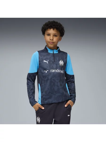 PUMA Młodzieżowa bluza treningowa Olympique Marsylia z zamkiem Odzież niebieski