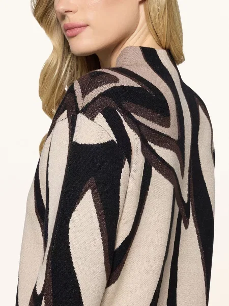 Betty Barclay Sweter Z Błyszczącą Przędzą beige czarny