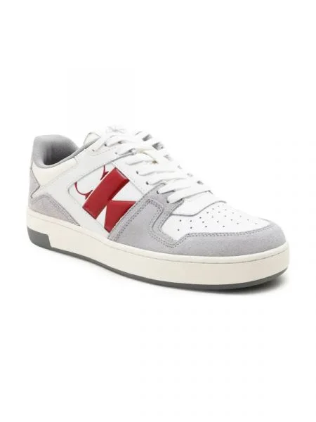 Calvin Klein Jeans Bőr sneakers tornacipő szürke