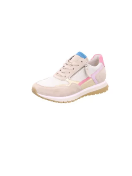 Sneakersy Gabor sznurowane skórzane beżowe
